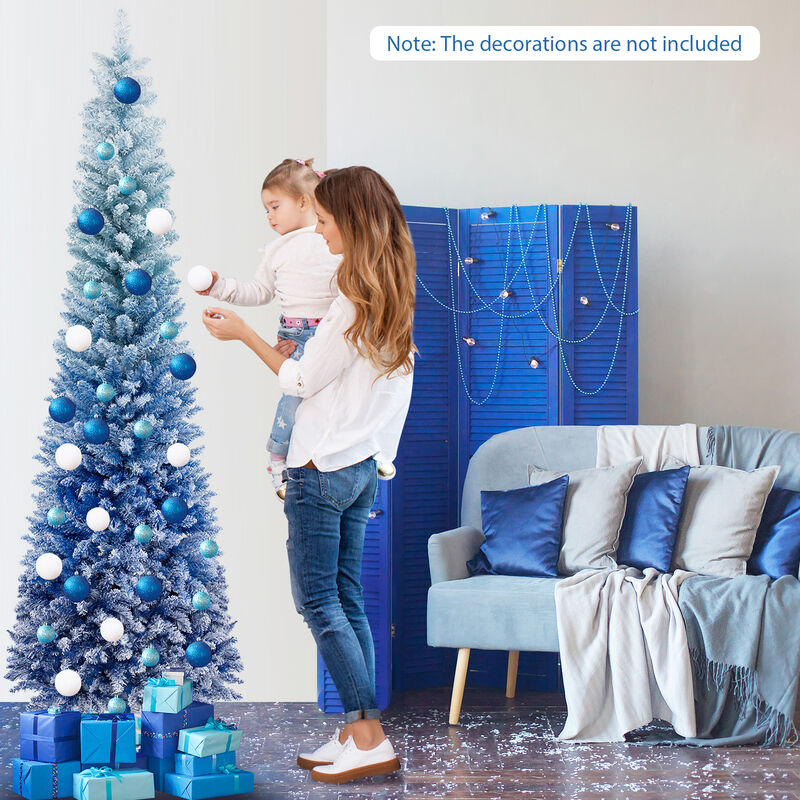 Gradient Snow Flocked Artificial Christmas Tree