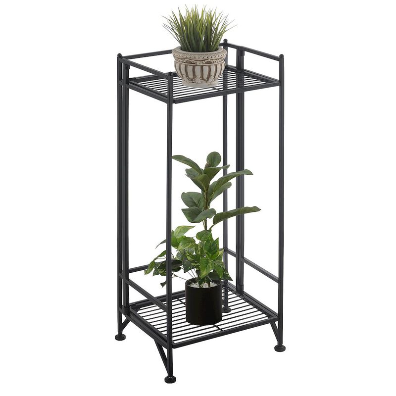 Convenience Concepts Xtra Storage 2 Tier Tall Folding Metal Stand