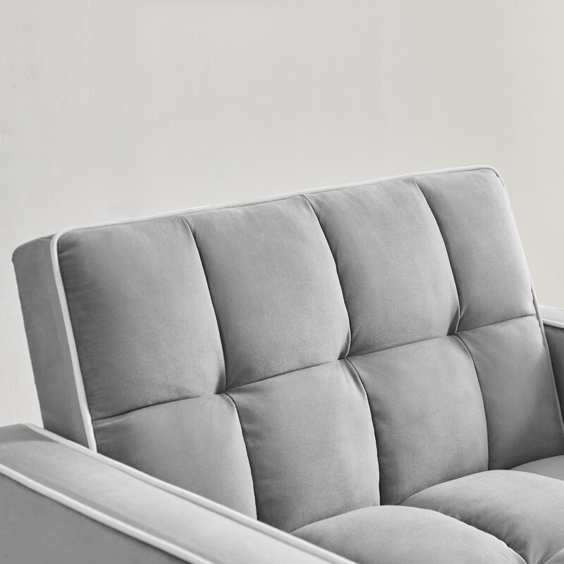 Adjustable Folding Sofa Bed Chair - Grey