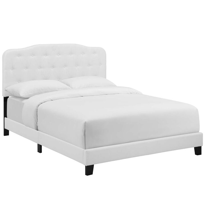 Modway - Amelia Twin Upholstered Fabric Bed White