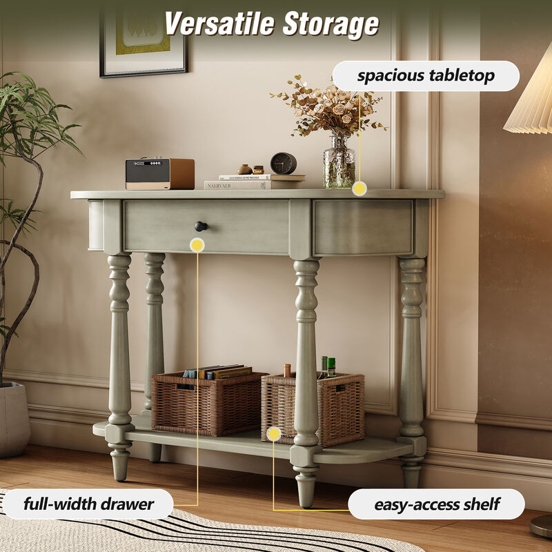 Merax Retro Entryway Console Table