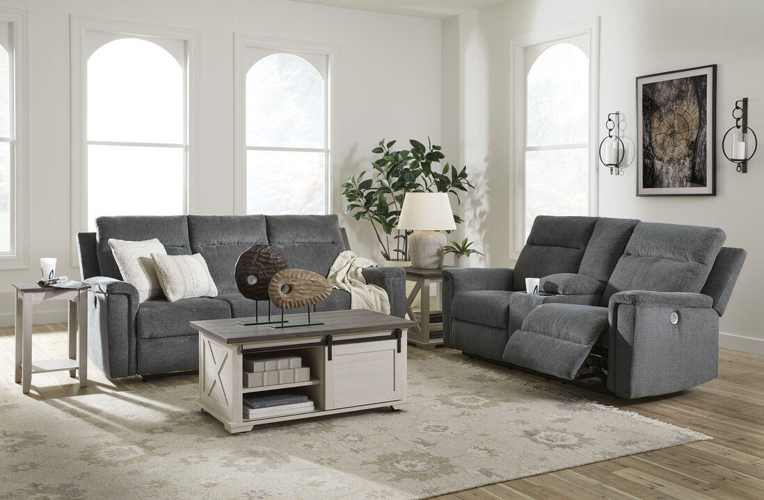 Barnsana Power Reclining Sofa in Gravel