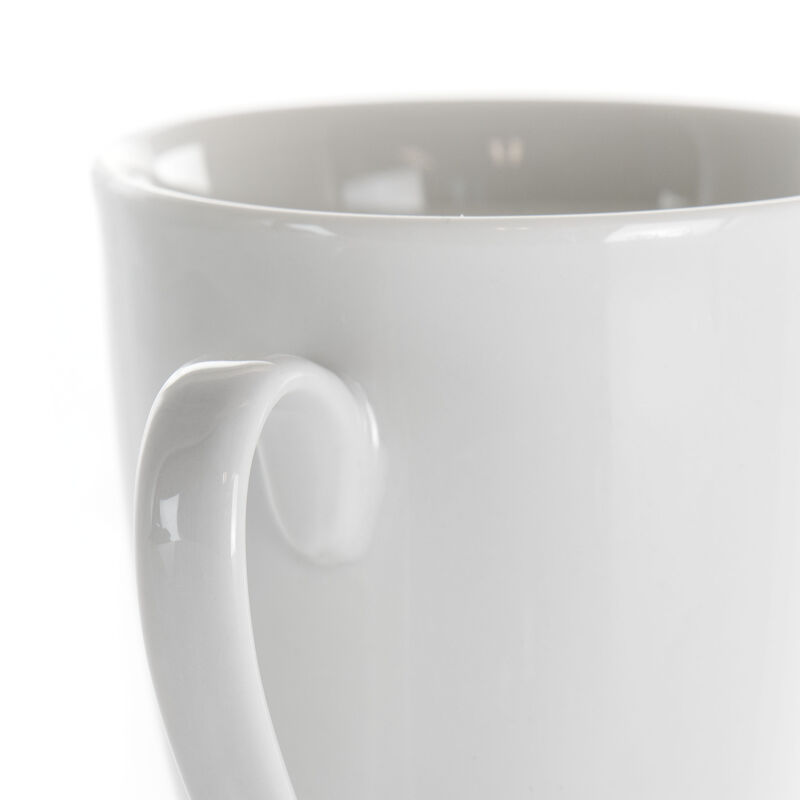 Elama Rosales 6 Piece 12 Ounce Porcelain Mug Set in White