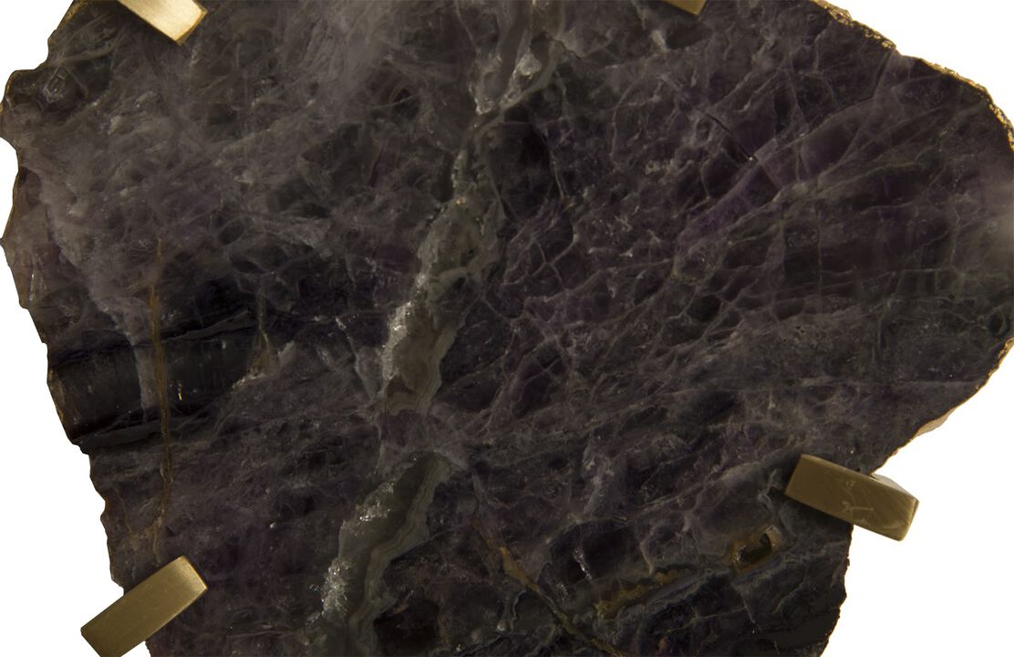 Gem Wall Tile in Brass Setting