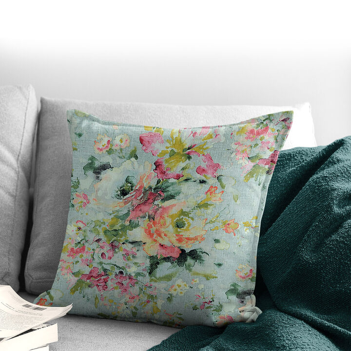 6ix Tailors Fine Linens Athena Linen Eggshell Decorative Throw Pillows