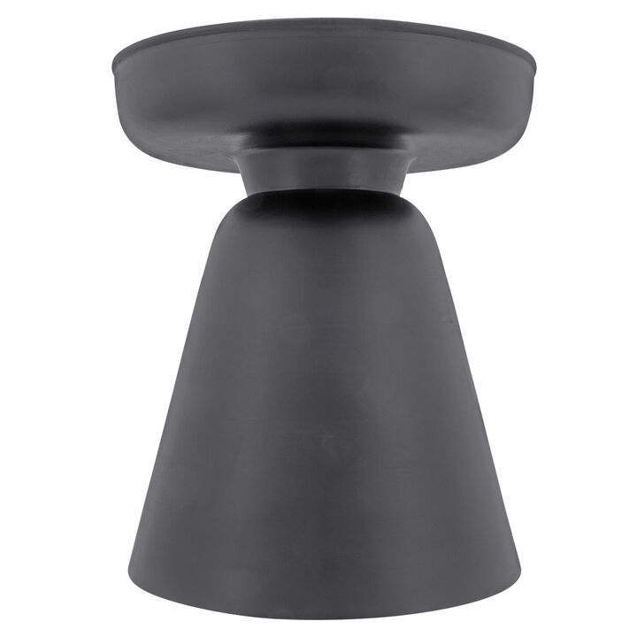 Wood, 19" Side Table, Black - Benzara