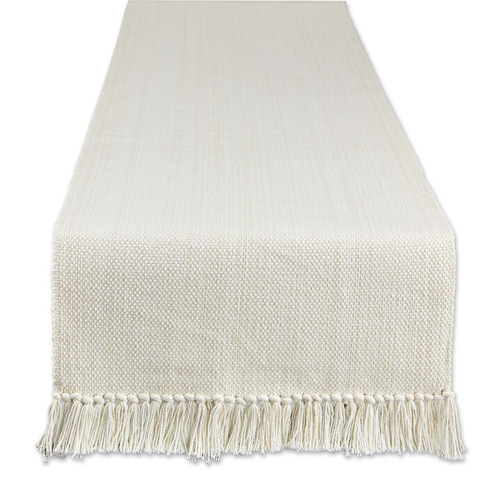 108" Variegated White Table Runner