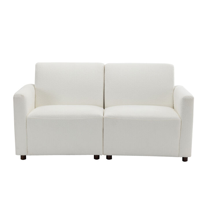 Duvall 2 Piece Modular Sofa - Cream Boucle Performance Fabric