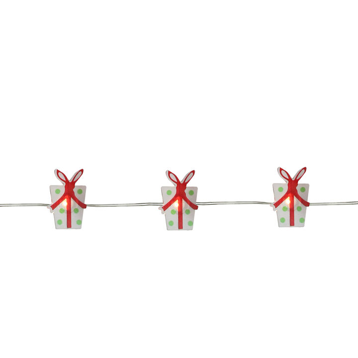 20 Warm White LED Wrapped Christmas Presents Fairy Lights - 6 ft Silver Wire