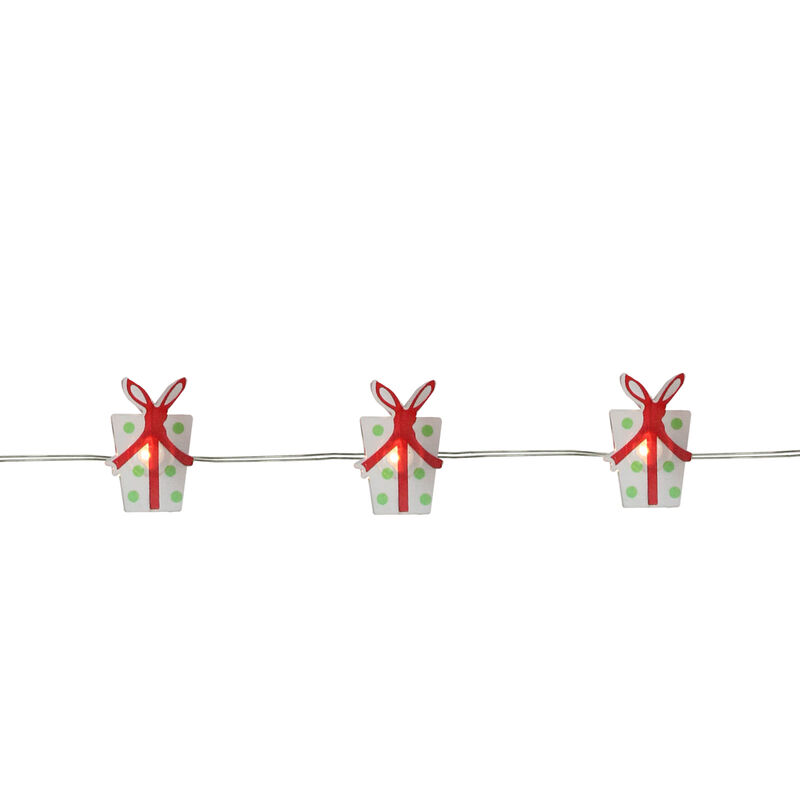 20 Warm White LED Wrapped Christmas Presents Fairy Lights - 6 ft Silver Wire