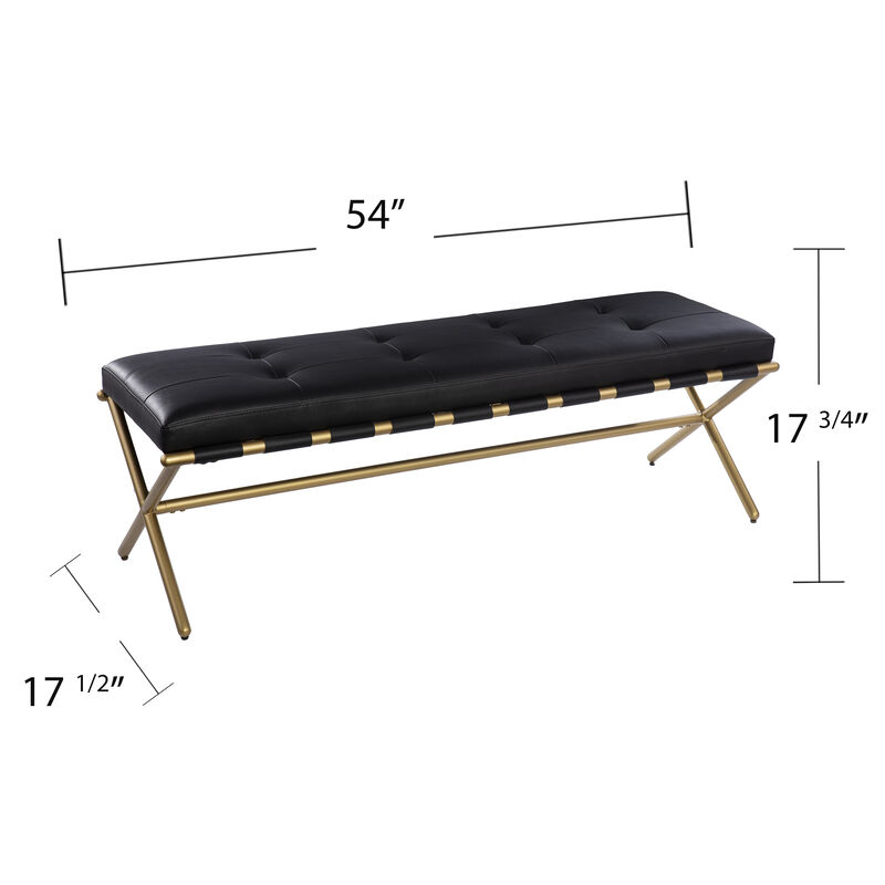 Marlborough Faux Leather Bench