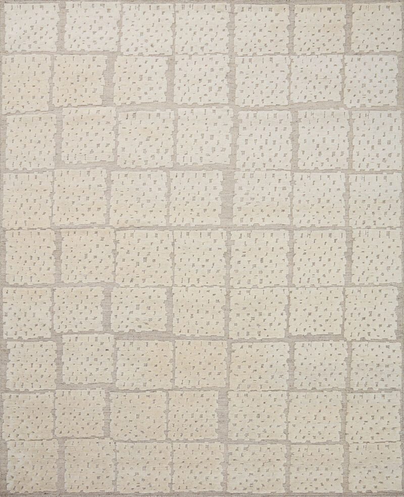 Moore MOE04 Pebble/Ivory 5'6" x 8'6" Rug
