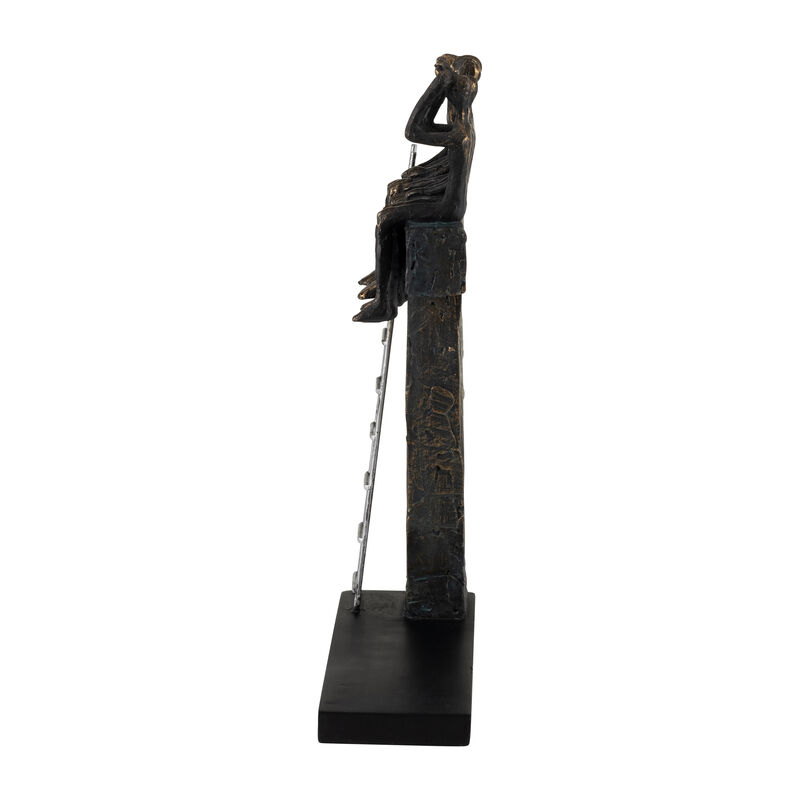 15" People on Ledge, Bronze