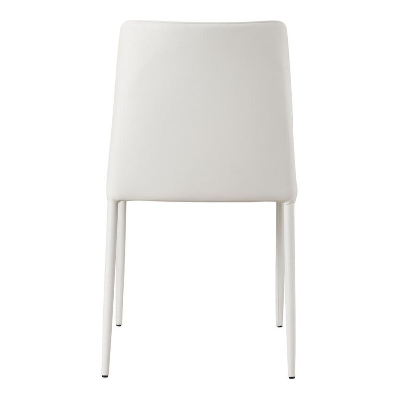Moe's Home Collection NORA PU DINING CHAIR WHITE-SET OF TWO