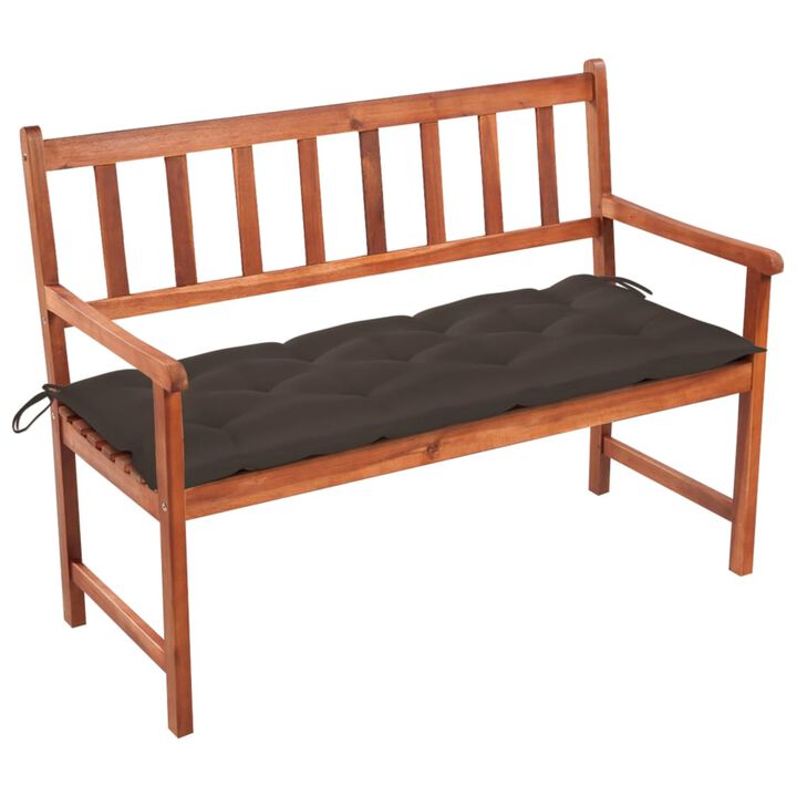 vidaXL Garden Bench with Cushion 47.2" Solid Acacia Wood