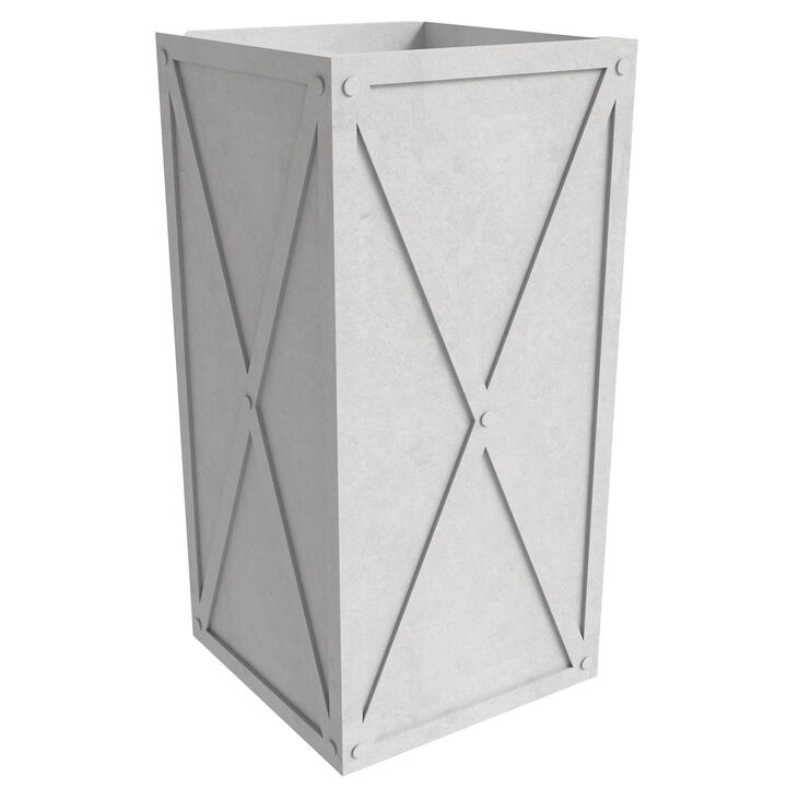 LeisureMod Papyrus Series Rectangle Fiberstone and MgO Clay Planter