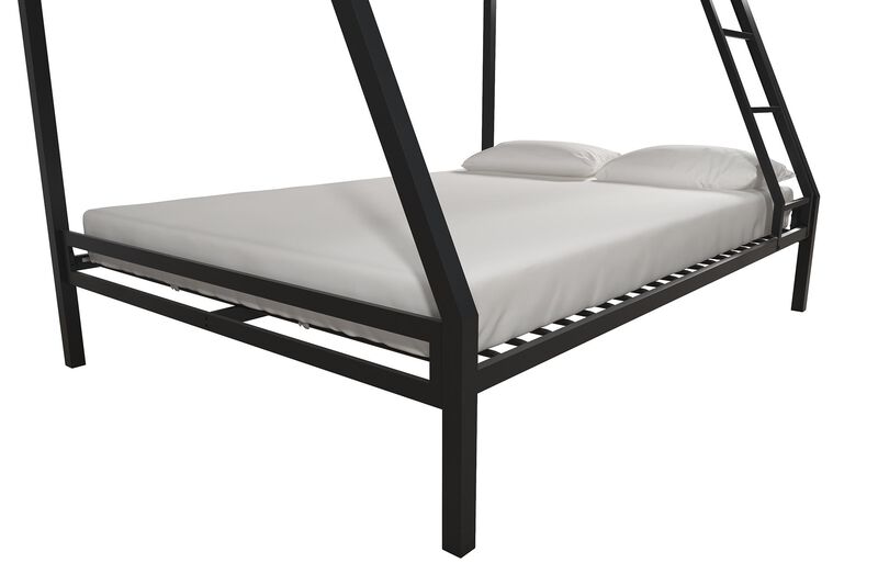 Mainstays Premium Twin over Full Metal Bunk Bed, Black