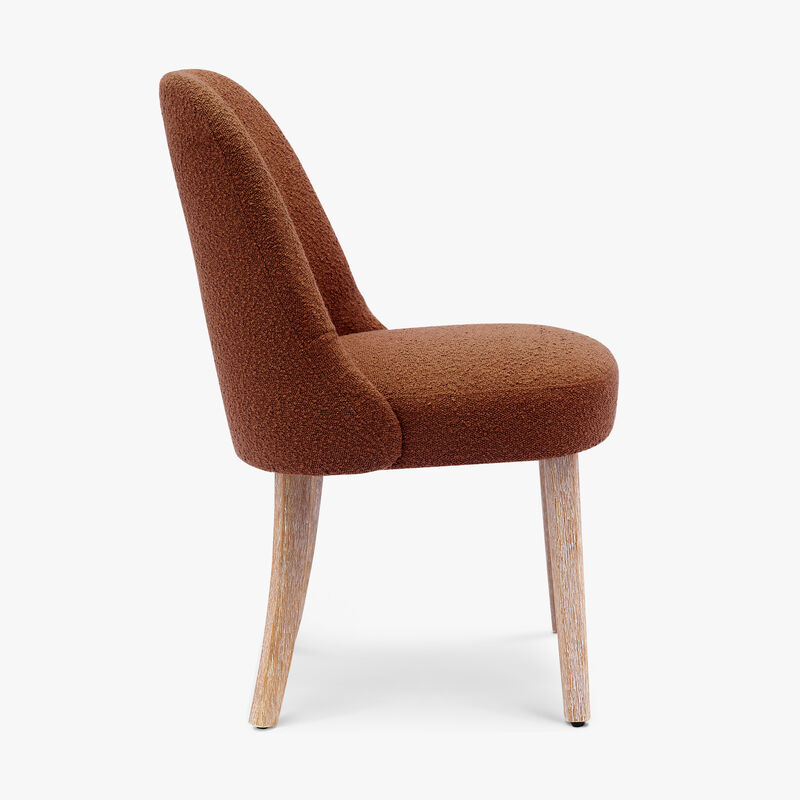 WestinTrends Mid-Century Modern Upholstered Boucle Dining Chair