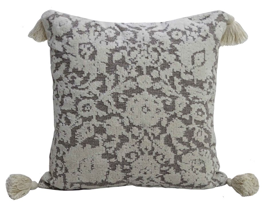 20" x 20" Throw Pillow with Tassels