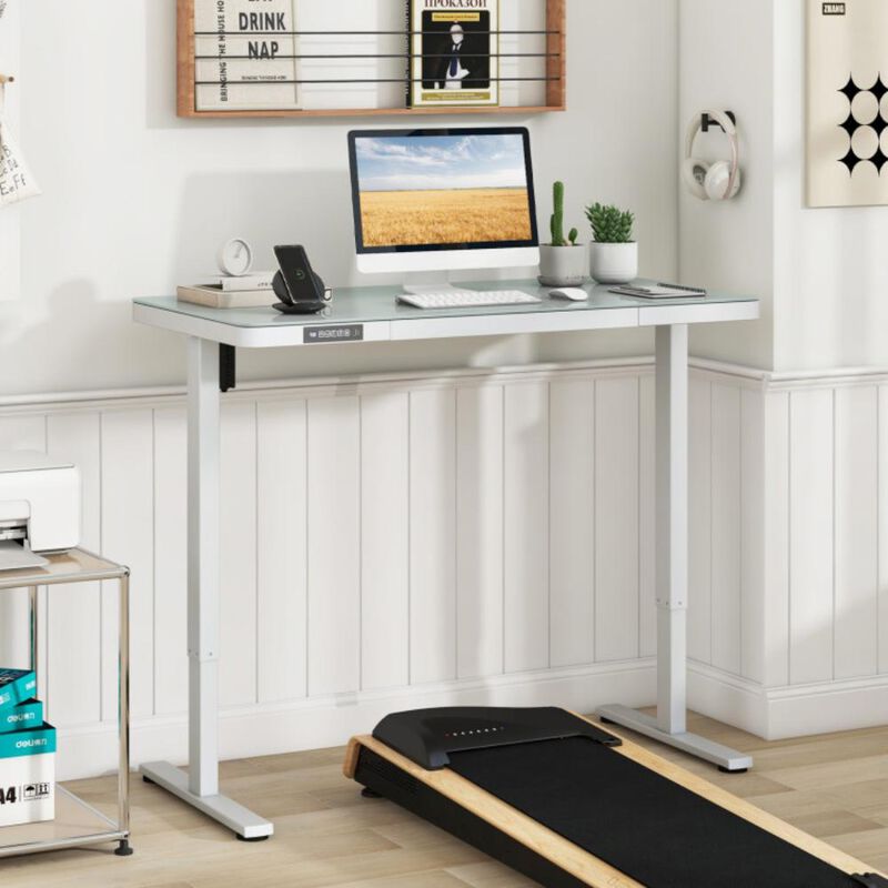 Height Adjustable Electric Standing Desk with Drawer