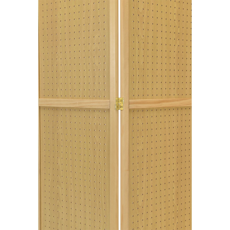 Legacy Decor 4 Panels Room Divider Folding Screen Pegboard Insert