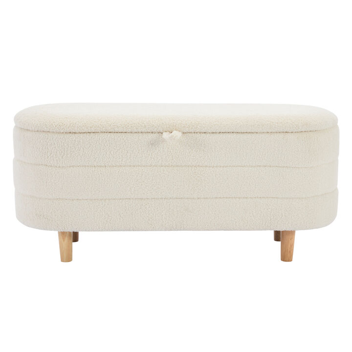 Merax Fabric Storage Ottoman Bench for Bedroom