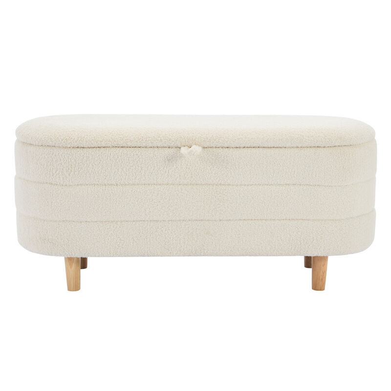 Merax Fabric Storage Ottoman Bench for Bedroom
