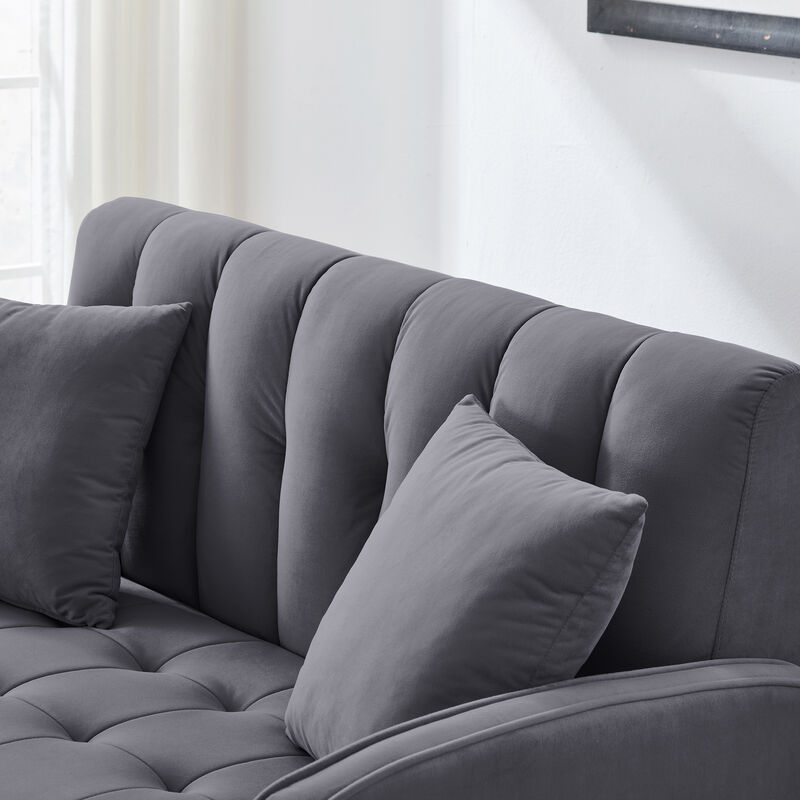 Merax Modern Velvet Loveseat Sofa Couch for Living Room