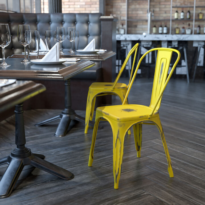 Distressed  Metal Chair