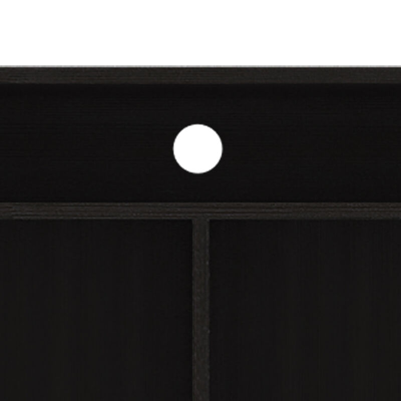 DEPOT E-SHOP Dallas Tv Stand for TV´s up 55", Two Cabinets With Single Door, Four Shelves, Black