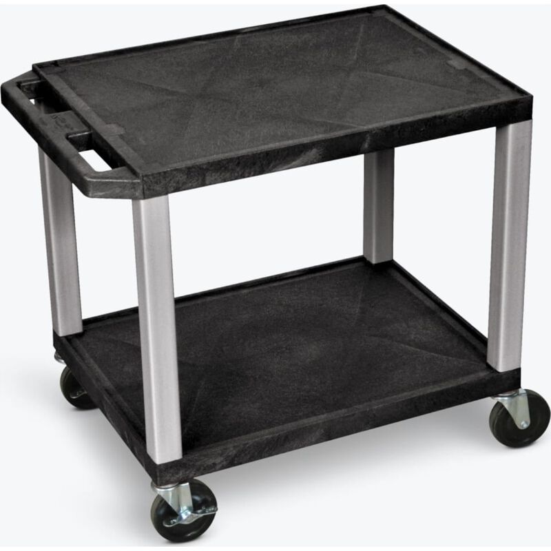 H.Wilson Tuffy Black 2 Shelf AV Cart