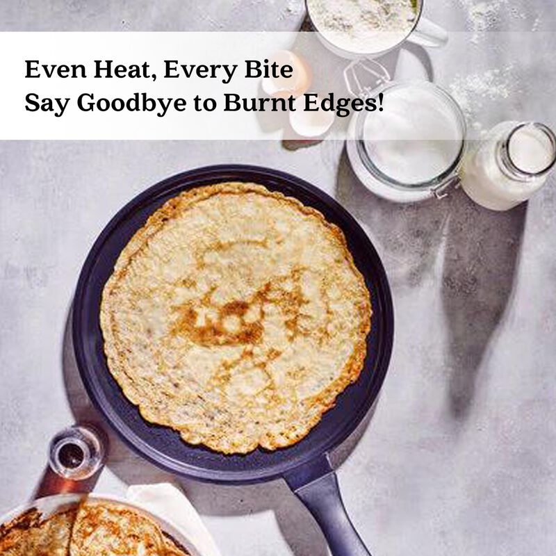 Alva Energy Ceramic Nonstick Griddle Pan 11" Flat Nonstick Cooking Pan for Crepe, Pancake & Dosa, Scratch Resistant, Stay Cool Handle, Non Toxic, Compatible with All Stovetops & Induction Safe