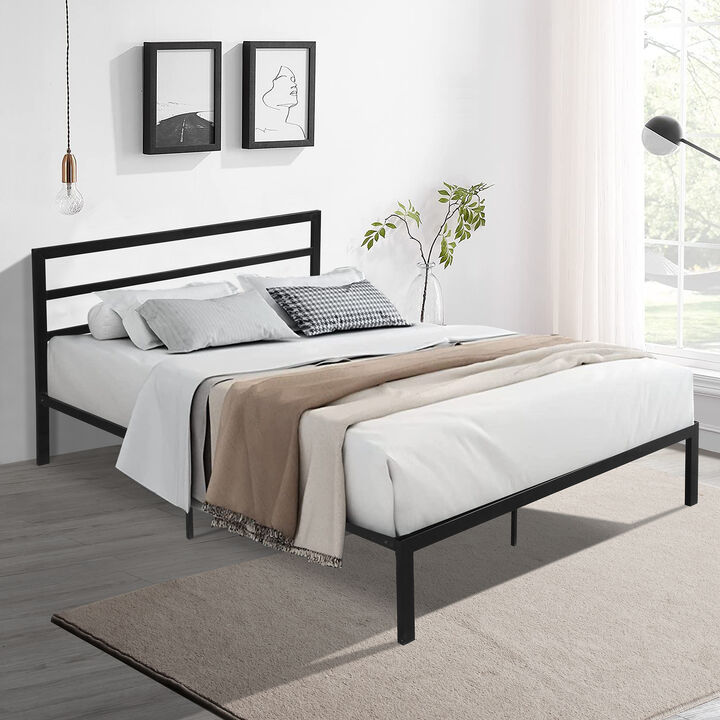 Streamdale Queen Size Metal Bed Frame With Headboard