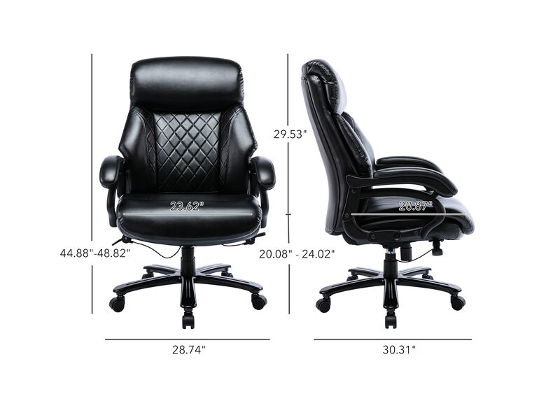 Big and Tall Executive Office Chair, High Back Computer Desk Chair With Extra Wide Seat, 400lbs