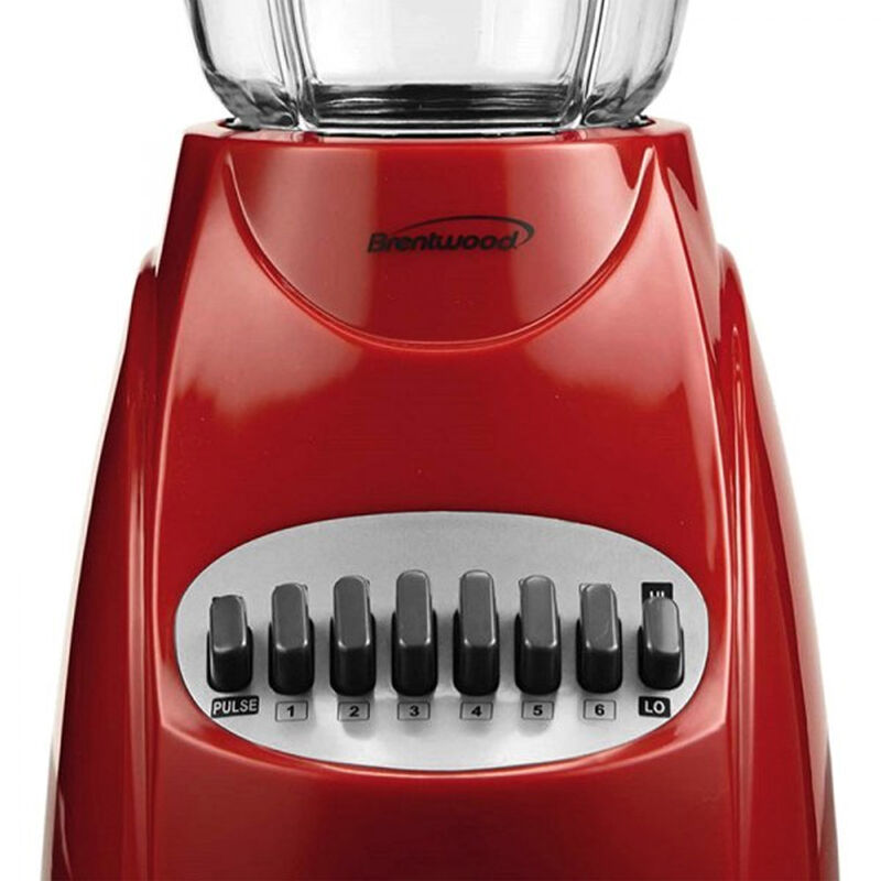 Brentwood 12 Speed Blender with Plastic Jar in Red
