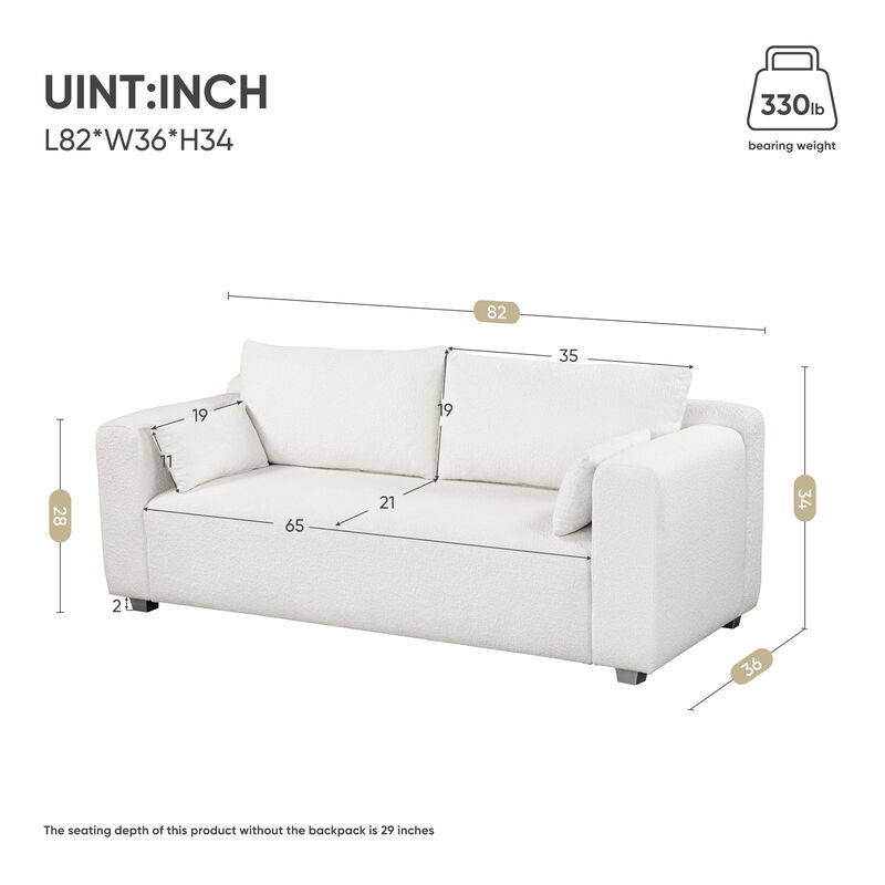 Merax Modern One-Piece Loop Yarn Fabric Sofa Loveseats