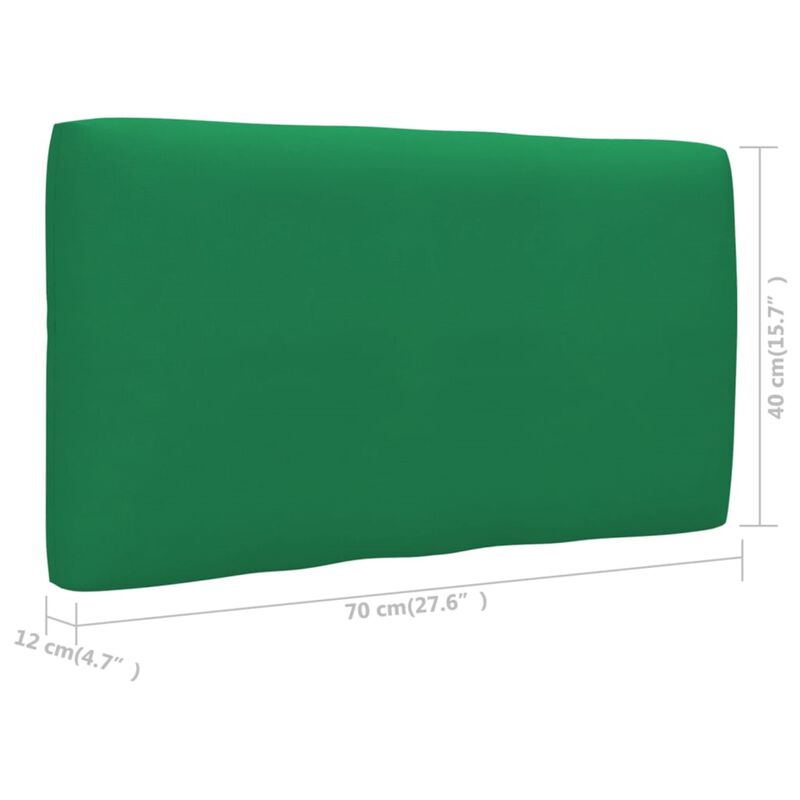 vidaXL Pallet Sofa Cushion Green 27.6"x15.7"x4.7"
