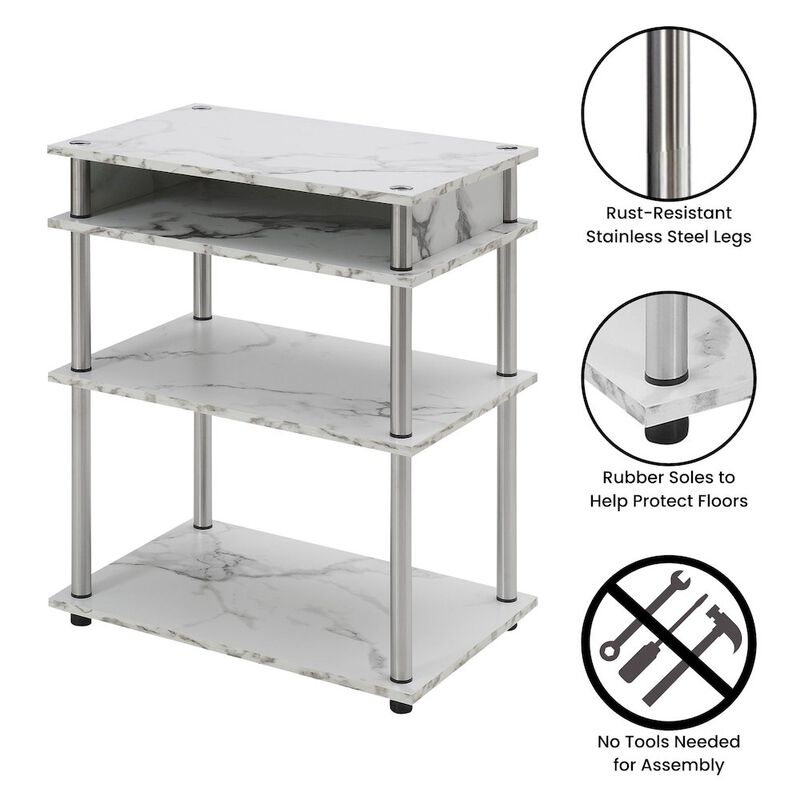 Convenience Concepts Designs2Go No Tools Printer Stand with Shelves