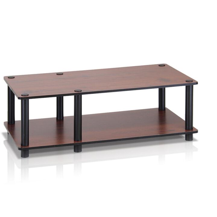 Furinno Furinno 11174DC(BK)/BK Just No Tools Mid TV Stand, Dark Cherry w/Black Tube