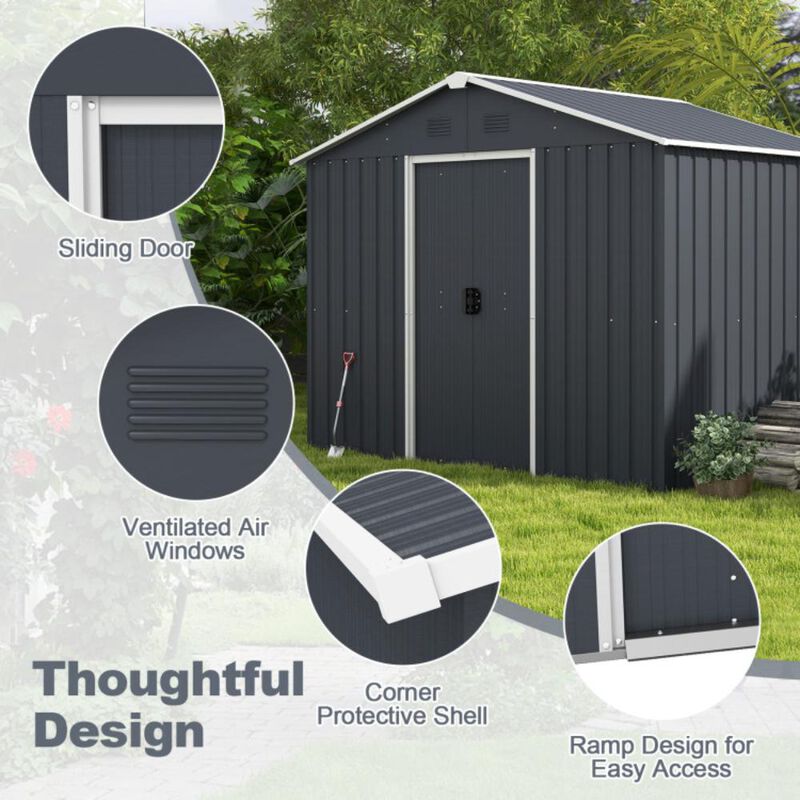 Hivvago Outside Storage Shed with Lock Air Window