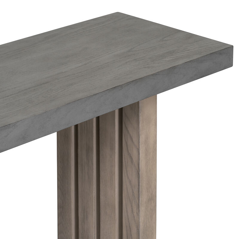 Merax ModernOak Veneer Rectangular Console Table