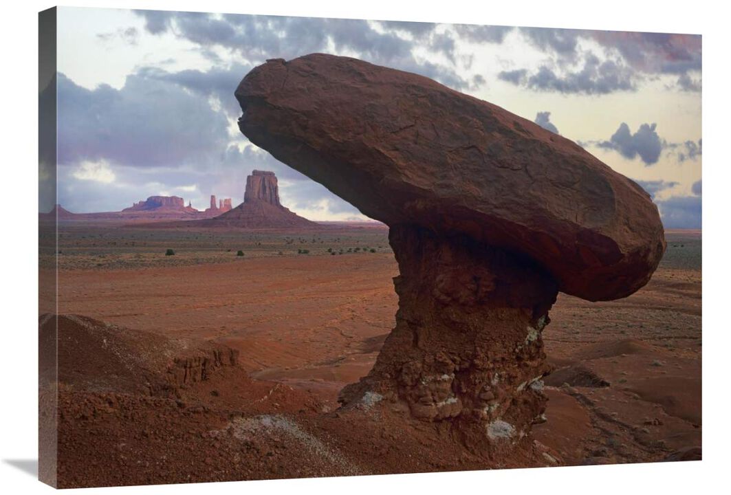 Mushroom Rock at North Window, Monument Valley, Arizona-Canvas Art-32x24