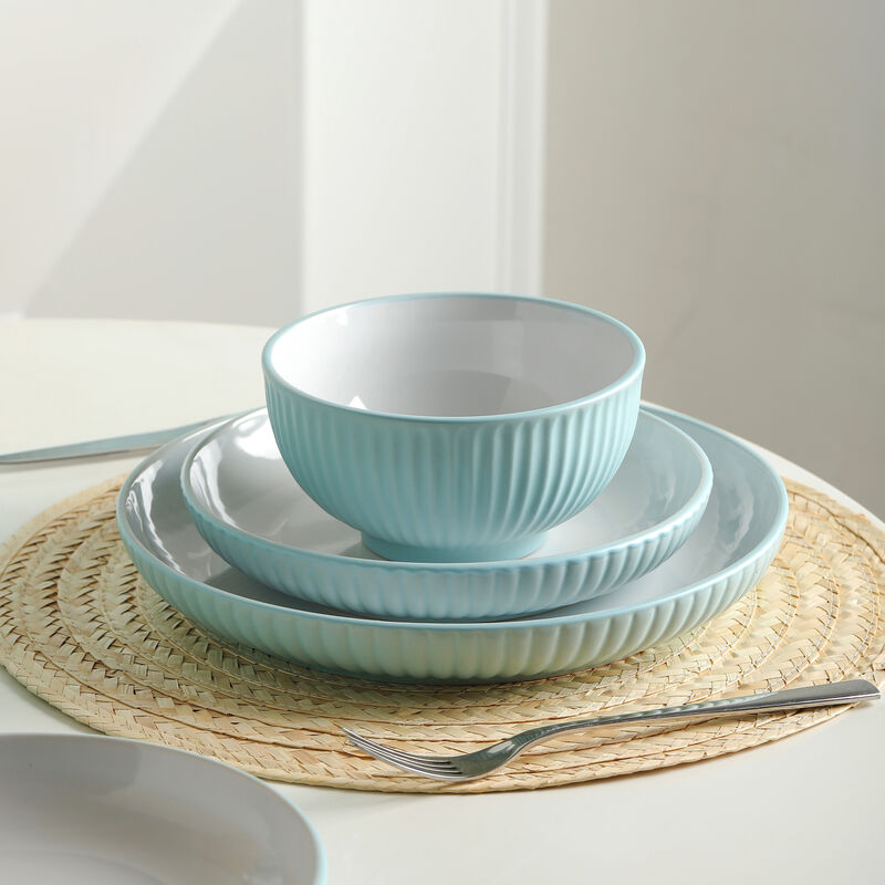 Christian Siriano Lustra Stoneware 16 Piece Dinnerware Set