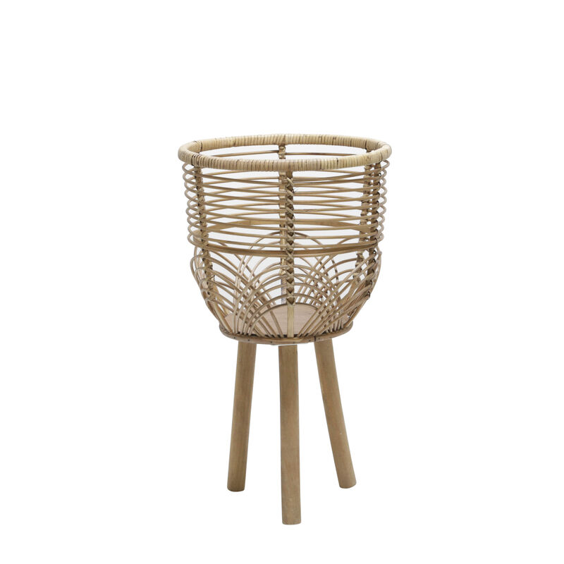 Natural Bamboo Wicker Planters Sets