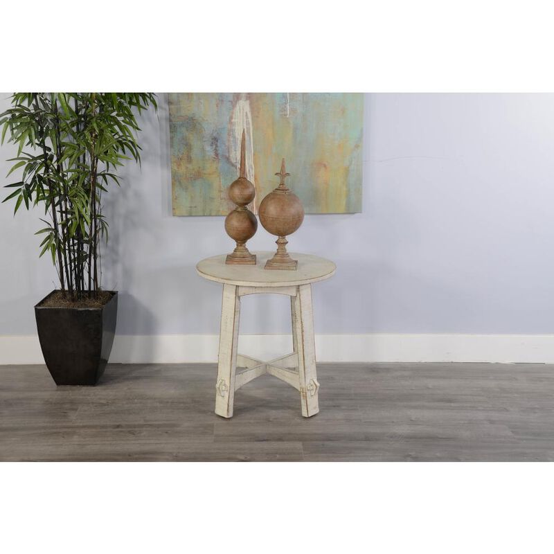 Sunny Designs White Sand End Table