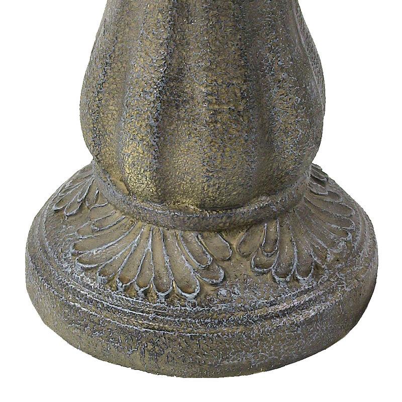 Sunnydaze Pineapple Polyresin Outdoor 2-Tier Solar Fountain with Battery