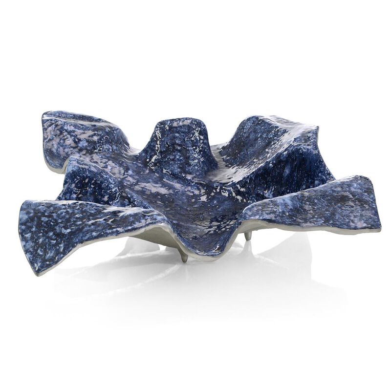 Draped Fabric Cobalt Blue Bowl