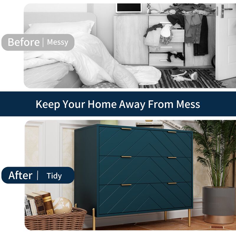 3-Drawer Dresser Chest Cabinet