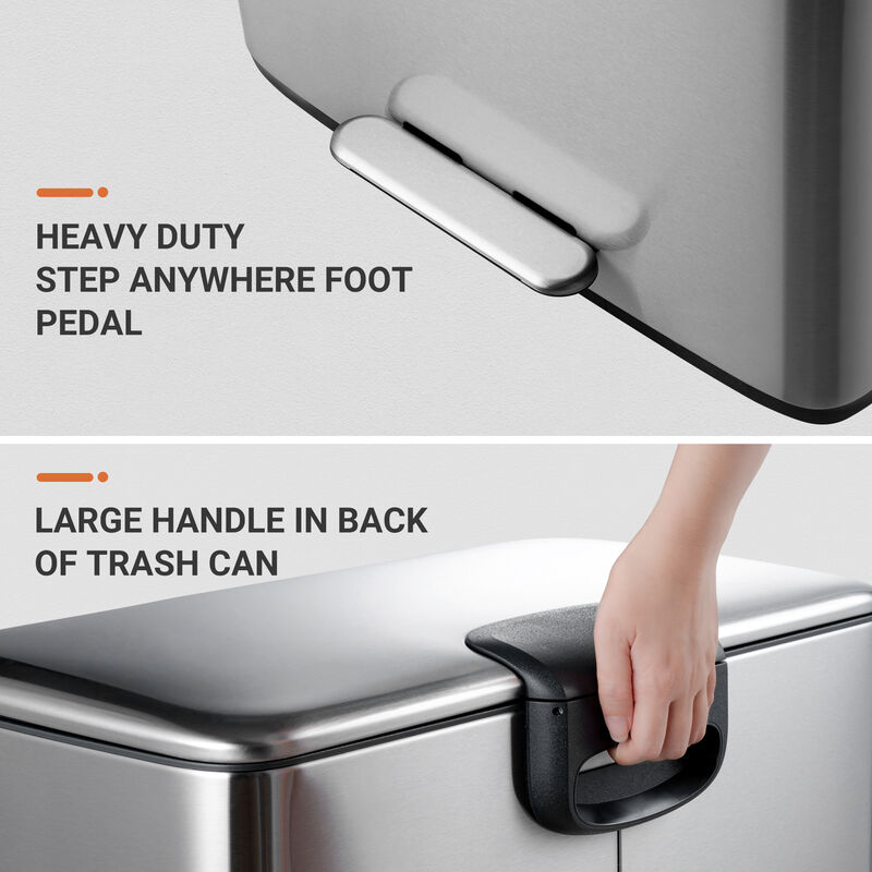18L+18L Pedal Classified Trash Can