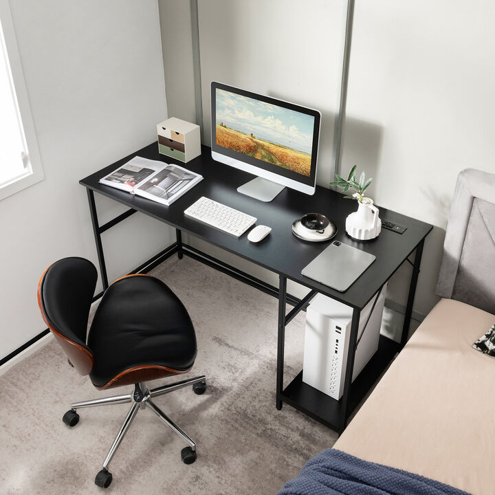 Computer Desk with 4 Power Outlets & CPU Stand